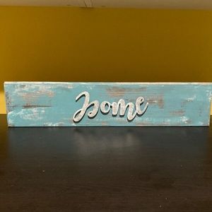 NWT! handmade shabby chic wood HOME sign